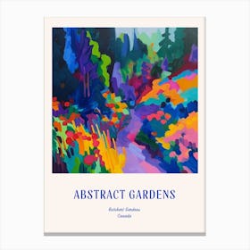 Colourful Gardens Butchart Gardens Canada 1 Blue Poster Canvas Print