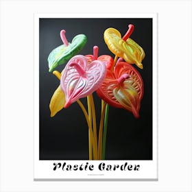 Bright Inflatable Flowers Poster Flamingo Flower 2 Canvas Print