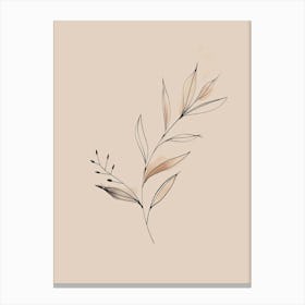 Zagreb Botanical Garden Boho Line Art Canvas Print