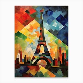 Eiffel Tower Paris Pablo Picasso Style 4 Canvas Print