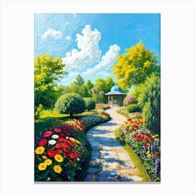 Gazebo In The Garden 5 Canvas Print