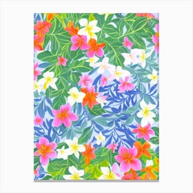 Pink Jasmine Eclectic Boho Plant Canvas Print