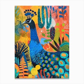 Peacock Fauvism Patterns Canvas Print