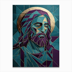 Geometric Jesus Canvas Print