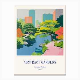 Colourful Gardens Hamarikyu Gardens Japan 1 Blue Poster Canvas Print