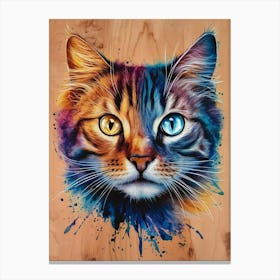 Colorful Cat Canvas Print