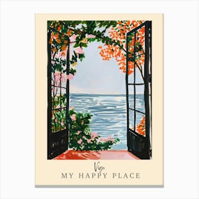 My Happy Place Vigo 2 Travel Poster Canvas Print