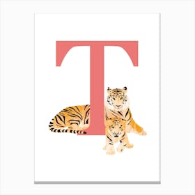 T For Tiger Canvas Print
