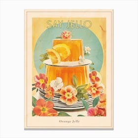 Orange Jelly Retro Collage 5 Poster Canvas Print