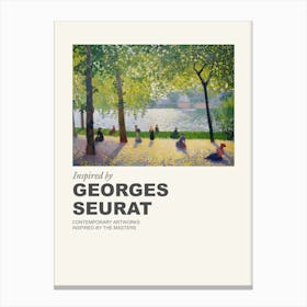 Museum Poster Inspired By Georges Seurat 1 Canvas Print