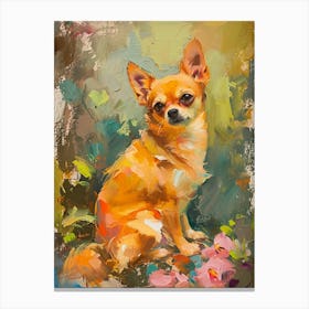 Chihuahua Acrylic Painting 3 Canvas Print
