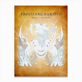 Frostfang Barioth Vintage Canvas Print