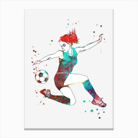 Female Soccer Player 1 Canvas Print