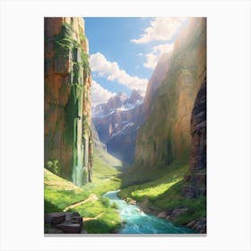 Verdant Canyon Canvas Print