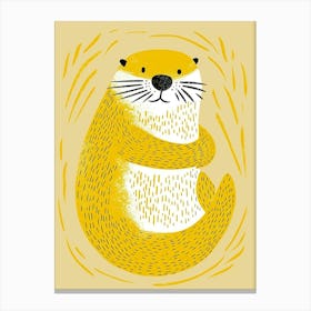 Yellow Sea Otter 4 Canvas Print