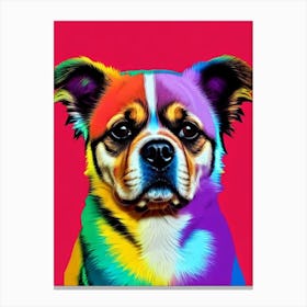 Tibetan Spaniel Andy Warhol Style dog Canvas Print