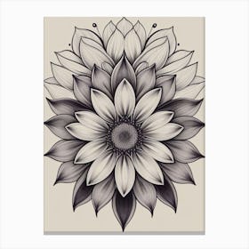 Flower Tattoo Canvas Print