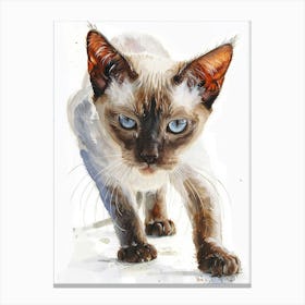 Burmese Cat Painting 3 Canvas Print