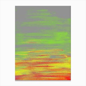 Minimalist Landscape Yellow Red Canvas Print