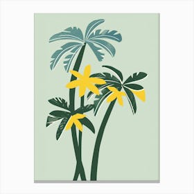 Palm Tree Flat Illustration 4 Canvas Print
