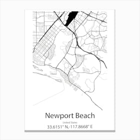 Newport,United Kingdom Minimalist Map Leinwandbilder