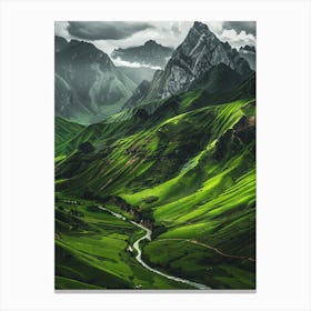 Green Valley In Vietnam Canvas Print