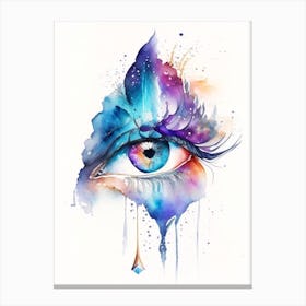 Spiritual Awakening, Symbol, Third Eye Watercolour 2 Canvas Print