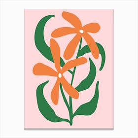 Orange Flowers 1 Canvas Print