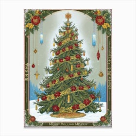 Christmas Tree Style William Morris 7 Canvas Print