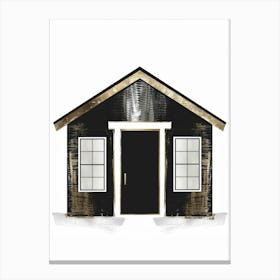 Black And White House 1 Canvas Print