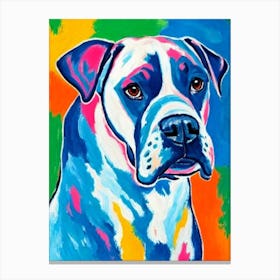 Boxer Fauvist Style dog Canvas Print