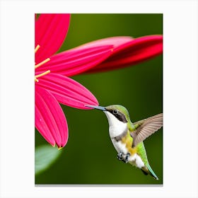 Female Ruby Throated Hummingbird -Reimagined 3 Canvas Print