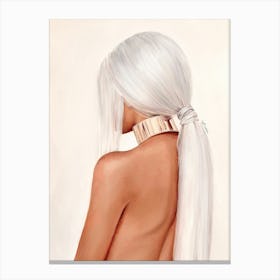 Girl From The Back Canvas Print