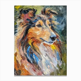 Shetland Sheepdog Acrylic Painting 6 Canvas Print