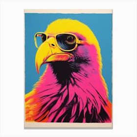 Andy Warhol Style Bird California Condor 4 Canvas Print