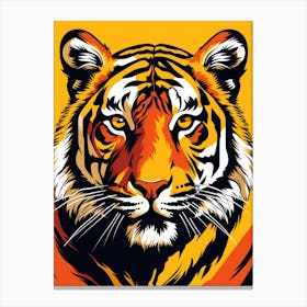 Tiger Head Illustration Canvas Print