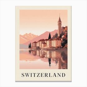 Vintage Travel Poster Switzerland Canvas Print
