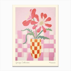 Spring Collection Freesias Flower Vase 1 Canvas Print