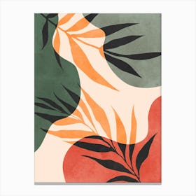 Botanical and tropical floral H Canvas Print