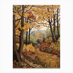 European Black Alder 3 Vintage Autumn Tree Print  Canvas Print
