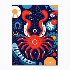 Scorpio Illustration Zodiac Star Sign 2 Canvas Print