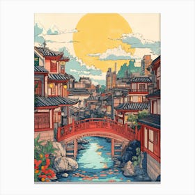 Asian City Toile