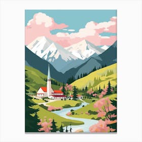 Austria 2 Travel Illustration Canvas Print