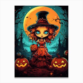 Halloween Witch Canvas Print