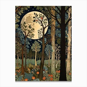 William Morris Moonlight In The Forest 36 Canvas Print