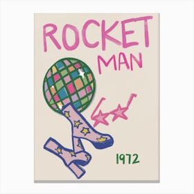 Rocket Man Abstract Print Canvas Print