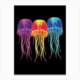 Irukandji Jellyfish Pop Art 4 Canvas Print