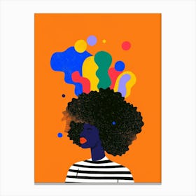 Woman With Afro 2 Canvas Print