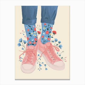 Flowers And Sneakers Spring 8 Canvas Print