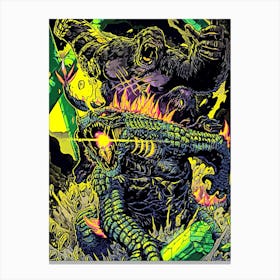 Godzilla Vs King Kong 2 Canvas Print